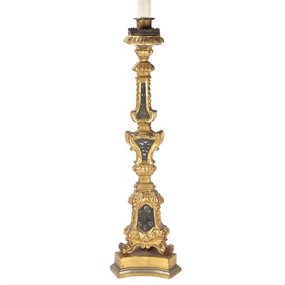 Lot 125 - Italian Baroque Gilt-Wood Altar Stick 18th...