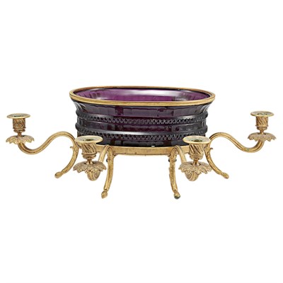 Lot 538 - Louis XVI Style Gilt-Bronze and Molded Glass...