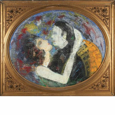 Lot 58 - Hunt Slonem American, b. 1951 The Kiss, 1996...