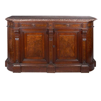 Lot 303 - Victorian Carved Walnut Server The D-form...