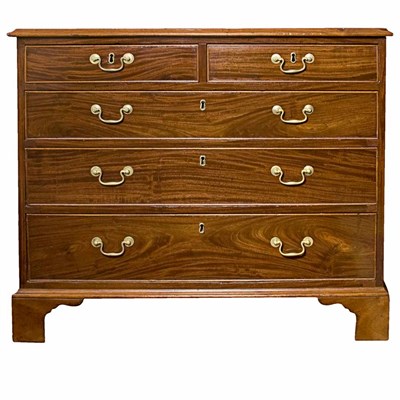 Lot 485 - George III Mahogany Chest of Drawers Late 18th...