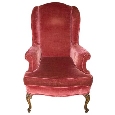 Lot 1291 - George II Style Mahogany Wing Chair