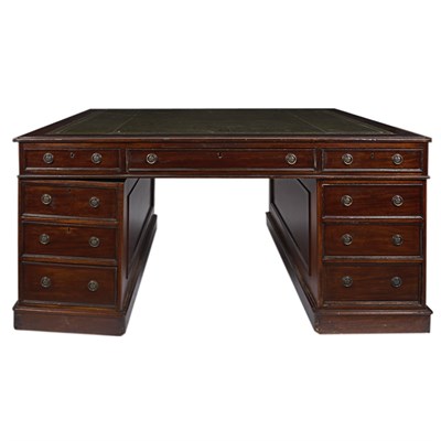 Lot 1185 - Victorian Mahogany Partner's Desk Height 29...