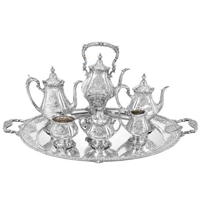 Lot 187 - Wallace Sterling Silver Coffee and Tea Service...