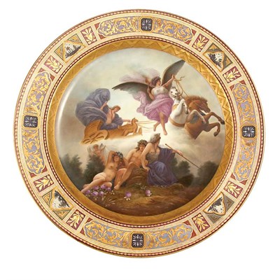Lot 552 - German Gilt and Polychrome Decorated Porcelain...