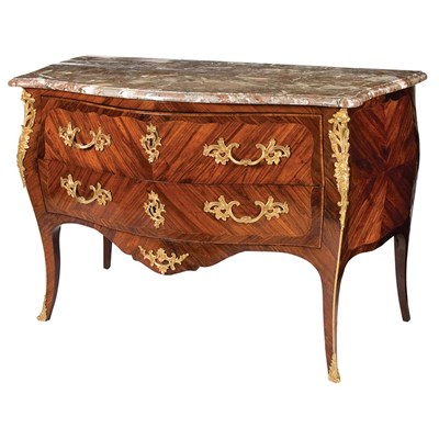Lot 245 - Louis XV Gilt-Bronze Mounted Tulipwood Commode...