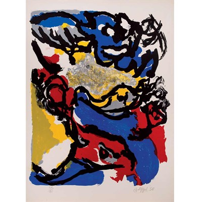 Lot 351 - Karel Appel (1921-2006) COMPOSITION Color...