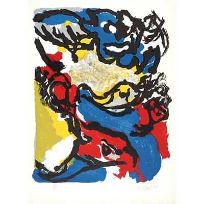 Lot 99 - Karel Appel COMPOSITION Color lithograph, 1958,...