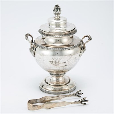 Lot 217 - American Silver Covered Sugar Urn Edward...