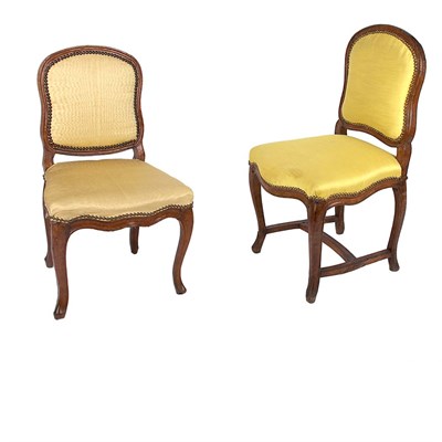 Lot 371 - Pair of Louis XV Beechwood Chaises a la Reine...