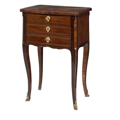 Lot 437 - Transitional Louis XV/XVI Tulipwood and...