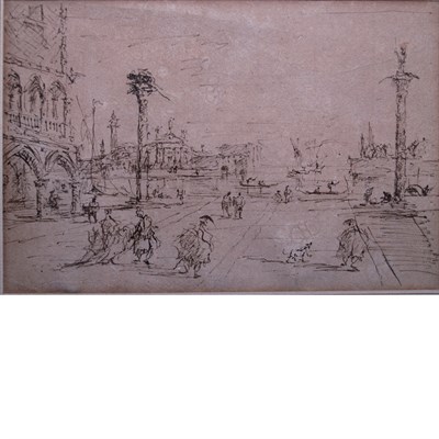 Lot 109 - Manner of Giacomo Guardi (i) The Piazzetta,...