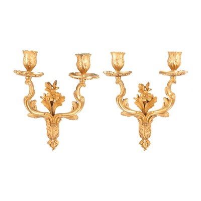 Lot 416 - Pair of Transitional Louis XV/XVI Gilt-Bronze...
