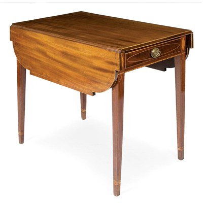 Lot 144 - Federal Style Inlaid Mahogany Drop-Leaf Table...