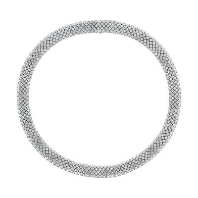 Lot 508 - White Gold and Diamond Necklace