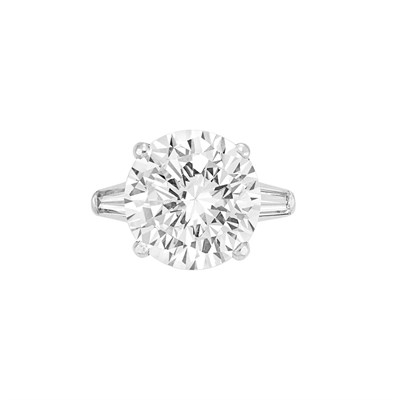 Lot 225 - Platinum, Diamond and Simulated Diamond Ring