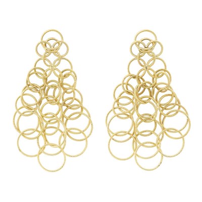 Lot 470 - Pair of Gold Pendant-Earrings, Buccellati