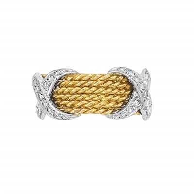 Lot 239 - Gold and Diamond Band Ring, Tiffany & Co.