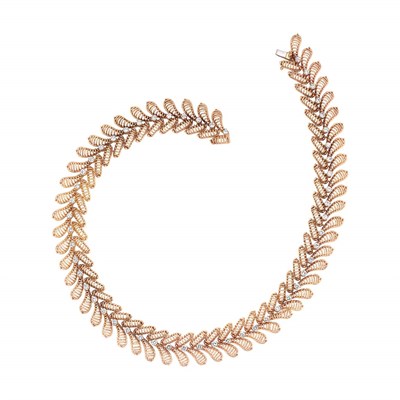 Lot 440 - Gold and Diamond Necklace