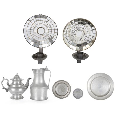 Lot 94 - Group of Five Pewter Articles Primarily 19th...