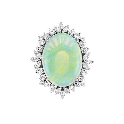 Lot 237 - Opal and Diamond Ring