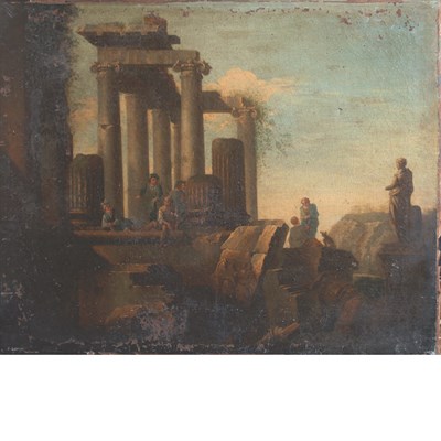 Lot 102 - Follower of Giovanni Paolo Panini Cappriccio...