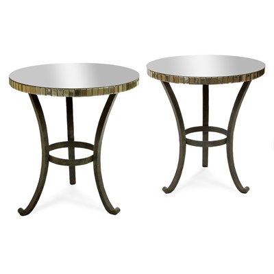 Lot 205 - Pair of Mirrored Top Side Tables Height 31...