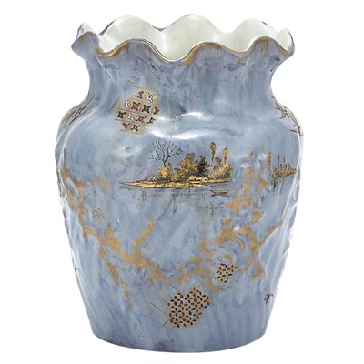 Lot 353 - Galle Gilt and Enamel Decorated Faience Vase...