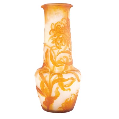 Lot 350 - Galle Acid Etched Cameo Glass Vase Circa 1900...