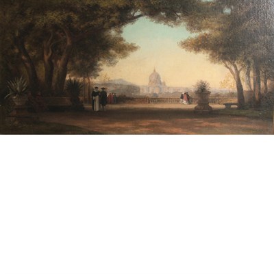 Lot 32 - Italian School 19th Century The Papal Gardens...