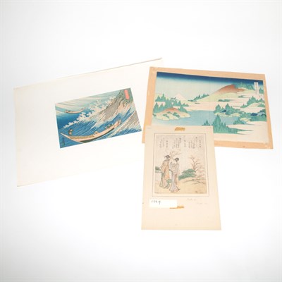 Lot 89 - Group of Three Japanese Woodblock Prints,...