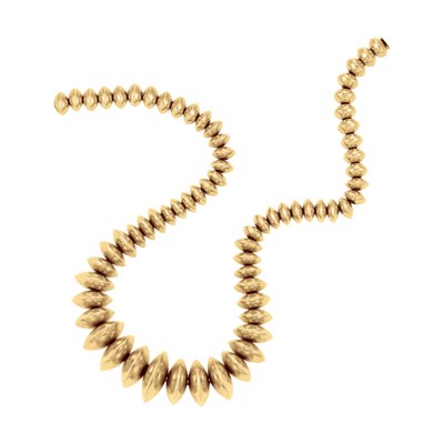 Lot 430 - Gold Bead Necklace