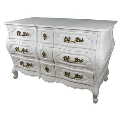 Lot 123 - Louis XVI Style Sky Blue Painted Three-Drawer...