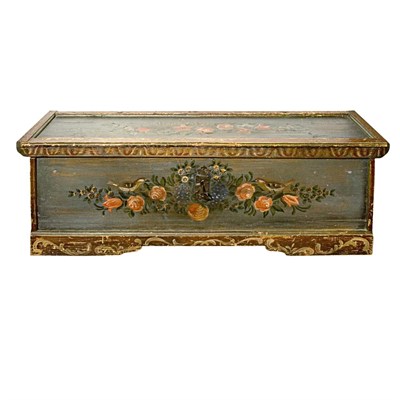 Lot 157 - American Painted Pine Blanket Chest Height 18...