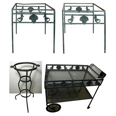 Lot 126 - Set of Painted Metal Garden Furniture...
