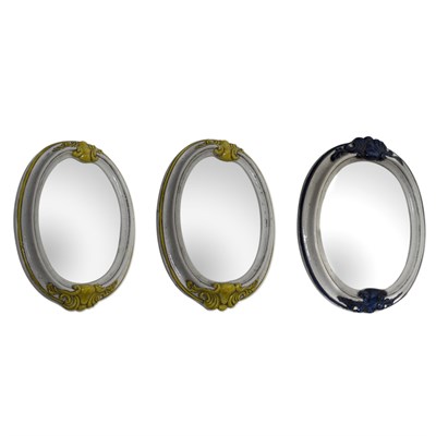 Lot 136 - Set of Three Italian Ceramic Mirrors Height 26...