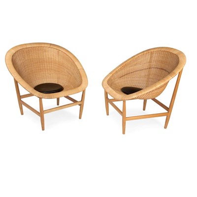 Lot 134 - Nanna Ditzel Danish, 1923-2005 Pair of Tub...