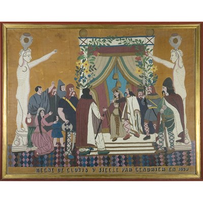 Lot 152 - Italian Beadwork Picture Height 31 inches,...