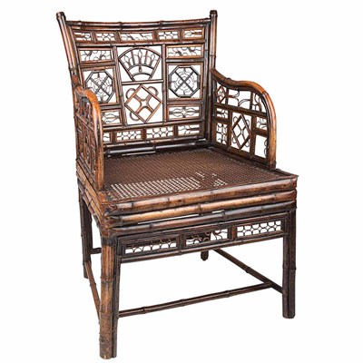 Lot 601 - Victorian Bamboo Armchair 19th Century In the...