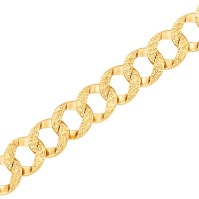 Lot 253 - Gold Curb Link Bracelet, Cartier
