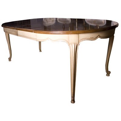 Lot 182 - Provincial Louis XV Style Painted and Mahogany...