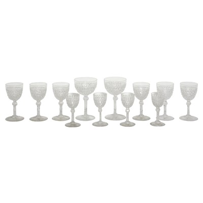 Lot 186 - Cut Glass Partial Stemware Service...