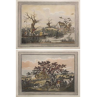 Lot 82 - After George Morland DUCK SHOOTING; PARTRIDGE...