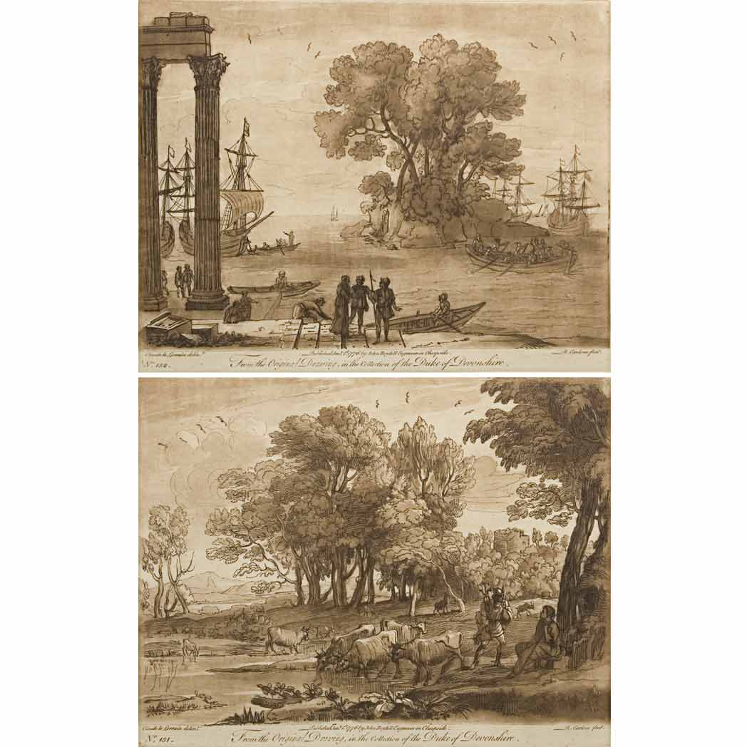 Lot 77 - After Claude Lorrain [FIGURES IN LANDSCAPES]...