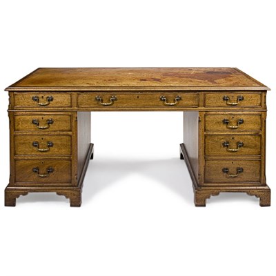 Lot 187 - Victorian Mahogany Pedestal Desk Height 30 1/2...