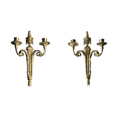 Lot 198 - Pair of Neoclassical Style Gilt-Metal...