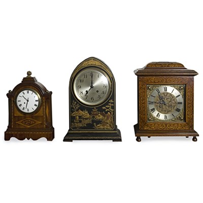 Lot 202 - Group of Three Mantel Clocks Height of tallest...