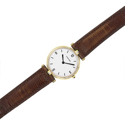 Lot 274 - Tricolor Gold Wristwatch, Cartier