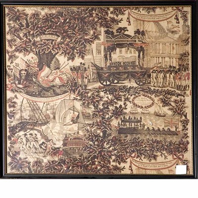 Lot 160 - Copper Plate Printed Lord Nelson Commemorative...