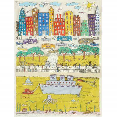 Lot 76 - James Rizzi A DAY IN THE LIFE OF THE CITY...